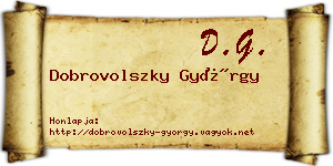 Dobrovolszky György névjegykártya