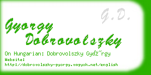 gyorgy dobrovolszky business card